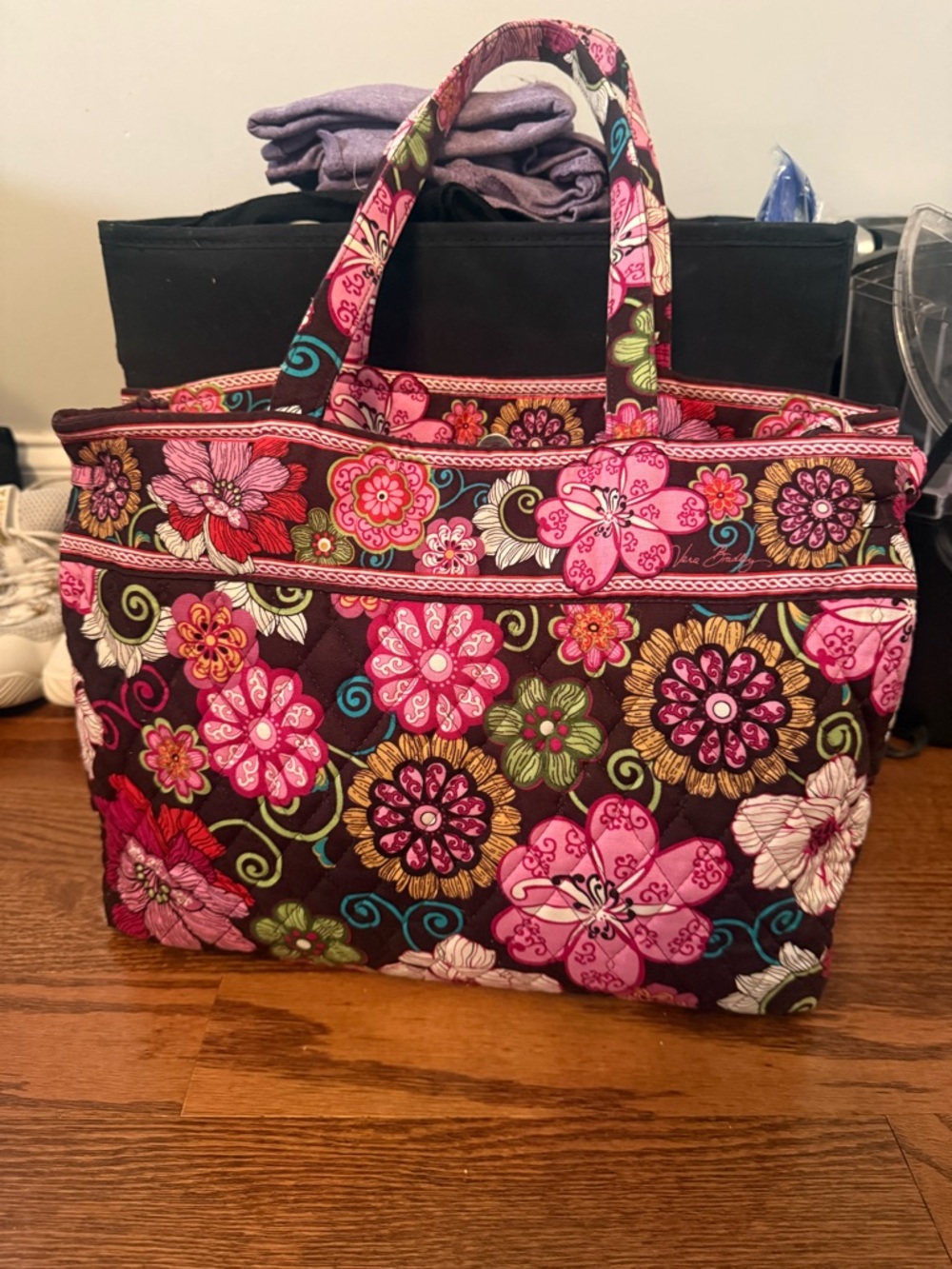Vera Bradley Pink Floral Quilted Tote